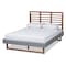 Baxton Studio Rina Dark Grey Upholstered and Ash Walnut Wood Full Size Platform Bed 164-9413-9422 - alternate 1